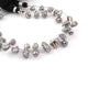 1 Strand  Labradorite Silver Coated Briolettes- Tear Drop Shape Briolettes - 8mmx5mm - 7 Inches- BR4095 - Tucson Beads