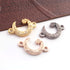 1 Pc Natural Pave Diamond Crescent Moon with Star Charm Connector 925 Sterling Silver , Rose & Yellow Gold Vermeil17mmX11mm Pdc239