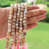 1 Strand Pink Opal Faceted Briolettes - Cube Shape Beads 7mm-8mm 9 Inches BR4162