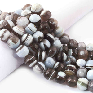 1 Strand Boulder Opal Smooth  Round Shape Beads , Gemstone Beads , Jewelry Making Supplies - 8mm 8 inch BR3852 - Tucson Beads
