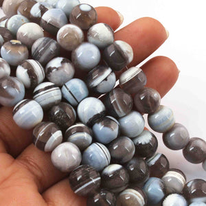 1 Strand Boulder Opal Smooth  Round Shape Beads , Gemstone Beads , Jewelry Making Supplies - 8mm 8 inch BR3852 - Tucson Beads