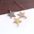 1 Pc Pave Diamond Star Charm Over 925 Sterling Silver, Yellow & Rose Gold Vermeil Single Bail Pendant - Star Pendant 19mmx16mm PDC1088