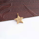 1 Pc Pave Diamond Star Charm Over 925 Sterling Silver, Yellow & Rose Gold Vermeil Single Bail Pendant - Star Pendant 19mmx16mm PDC1088 - Tucson Beads