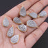 9 Pcs Mystic Titanium Druzy Pear , Gold Plated , Single Bail Pendant Bezel Pear Pendant ,  22mmx10mm-18mmx10mm  PC1219