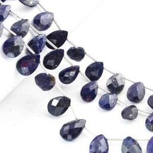 1 Strand Lapis Lazuli Faceted Pear Briolettes - Pear shape Beads - 8mmx6mm-15mmx8mm - 8 Inches BR01892 - Tucson Beads