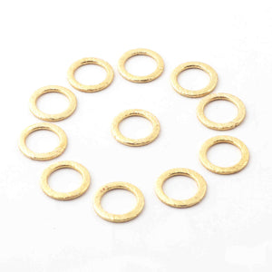 10 Pcs Designer Copper Big Round Charm With Big Hole in 24k Gold Plated Big Round Charm With Big Hole,Jewelry Making BulkLot 10mm GPC521 - Tucson Beads