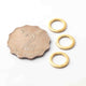 10 Pcs Designer Copper Big Round Charm With Big Hole in 24k Gold Plated Big Round Charm With Big Hole,Jewelry Making BulkLot 15mm GPC517 - Tucson Beads