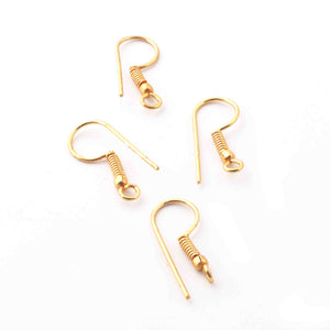 50 Pcs Extremely Beautiful 1 Pair  Hoop Earring - Gold Plated Hoop Earring 20mmx9mm GPC256 - Tucson Beads