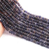 1 Long  Strand Shaded Iolite Smooth Rondelles  -Gemstone Rondelles - 4mm-5mm-13 Inches BR01885