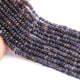 1 Long  Strand Shaded Iolite Smooth Rondelles  -Gemstone Rondelles - 4mm-5mm-13 Inches BR01885 - Tucson Beads
