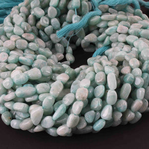 1 Strand Amazonite Smooth Briolettes Oval Shape  Briolettes - 7mmx6mm-13mmx5mm 12.5 Inches BR0565 - Tucson Beads