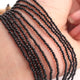 5 Strands Of Genuine Black Spinel Necklace - Faceted Rondelle Beads-Rare & Natural Necklace - Stunning Elegant Necklace 2mm BR746 - Tucson Beads