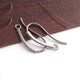 1 Pair Pave Diamond Hoop Earring - 925 Sterling Silver, Vermeil, Rose Gold Vermeil Fish Hoop Earring 21mmx11mm PDC202 - Tucson Beads