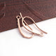 1 Pair Pave Diamond Hoop Earring - 925 Sterling Silver, Vermeil, Rose Gold Vermeil Fish Hoop Earring 21mmx11mm PDC202 - Tucson Beads