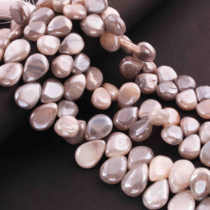 1  Strand Gray Silverite Smooth Briolettes - Pear Shape Briolettes - 9mmx6mm-16mmx10mm- 8 Inches BR01879 - Tucson Beads