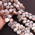 1  Strand Gray Silverite Smooth Briolettes - Pear Shape Briolettes - 9mmx6mm-16mmx10mm- 8 Inches BR01879