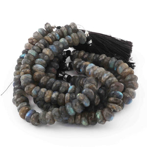 1  Strand  Labradorite Faceted Rondelles - Rondelle Beads - Labradorite Rondelles - 11mm-12mm - 8 Inches BR2605 - Tucson Beads