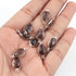 10 Pcs Smoky Faceted  Pear Shape 925 Silver Plated Connector -19mmx9mm-PC1052