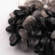 1  Long Strand Black Rutile  Smooth Briolettes -Pear Shape  Briolettes - 17mmx12mm-23mmx13mm- 8 Inches BR0932 - Tucson Beads