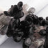 1  Long Strand Black Rutile  Smooth Pear Shape  Briolettes - 17mmx12mm-23mmx13mm- 8 Inches BR0932