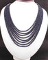 730. Ct 8 Strands Of Genuine Blue Sapphire Necklace - Faceted Rondelle Beads - Rare & Natural Sapphire Necklace - Stunning Elegant Necklace - SPB0089