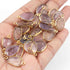 10 Pcs Ametrine Faceted  Assorted Shape 24 Gold Plated Connector /Pendant-21mmx10mm-28mmx15mm-PC1051