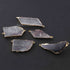 5 Pcs Mix Druzzy 24k Gold Plated  Agate Slice Connector - Electroplated Gold Druzy -59mmx18mm-41mmx20mm DRZ176