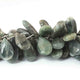 1  Strand Green Jasper Smooth Briolettes - Pear Shape Briolettes Beads  27mmx15mm  8 Inches BR0575 - Tucson Beads