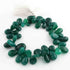 1 Strand Green Onyx  Smooth Pear  Shape Briolettes - 9mmx5mm-18mmx14mm - 11 inches BR0947