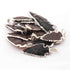 15 Pcs Black Jasper Arrowhead  925 Silver Plated Charm Pendant -  Electroplated With Silver Edge  41mmx26mm-11mmx7mm  AR277