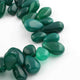 1 Strand Green Onyx  Smooth Pear Briolettes - Pear Shape Briolettes - 11mmx8mm-21mmx14mm - 11 inches BR0947 - Tucson Beads