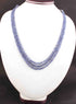 260. Ct 3 Strands Of Genuine Tenzanite Necklace - Faceted Rondelle Beads - Rare & Natural Tenzanite Necklace - Stunning Elegant Necklace - SPB0088