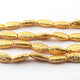 2 Strands Gold Plated Designer Copper Marquise Shape  ,Casting Copper Beads ,Jewelry Making Supplies 26mmx14mm 8 inches Bulk Lot GPC228 - Tucson Beads