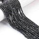 5 Long Strands Black Pyrite Faceted Rondelles Beads - Black Pyrite Roundles 3mm 12.5 Inches RB457 - Tucson Beads