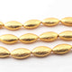 1 Strand Gold Plated Designer Copper Marquise Shape  ,Casting Copper Beads ,Jewelry Making Supplies 26mmx14mm 8 inches Bulk Lot GPC221 - Tucson Beads
