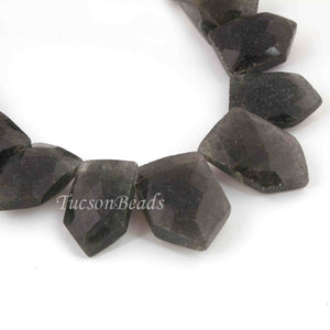 1 Strand Green Rutile Beads - Fancy Shape Beads 18mmX13mm 9 Inch BR1655 - Tucson Beads
