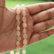 1 Strand Peach Moonstone Smooth Oval Shape  Briolettes -  Smooth Oval Beads 10mm 13 Inches BR790 - Tucson Beads