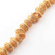 1 Strand Gold Plated Designer Copper Half Cap, Casting Copper Beads, Jewelry Making Supplies 12mmx5mm 8 inches GPC195 - Tucson Beads