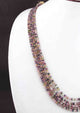285. Ct 5 Strands Of Genuine Multi Sapphire Necklace - Faceted Rondelle Beads - Rare & Natural Sapphire Necklace - Stunning Elegant Necklace - SPB0086 - Tucson Beads