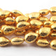 1 Stand Designer 24k Gold Plated Copper Pear Drop Beads - Jewelry Making 22mmx15mm 8 Inches Gpc184 - Tucson Beads