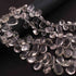 1 Strand Green Amethyst Smooth pear Shape Briolettes  -10mmx8mm-17mmx12mm -9 Inches BR0934