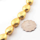 1 Stand Designer 24k Gold Plated Copper Pear Drop Beads - Jewelry Making 22mmx15mm 8 Inches Gpc184 - Tucson Beads