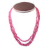 255 carats 3 Strands Of Genuine Ruby Necklace - Smooth oval  Beads - Rare & Natural Necklace - Stunning Elegant Necklace BRU019