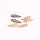 1 Pc Pave Diamond Spike Charm Rose & Yellow Gold Vermeil Single Bail Pendant -Spike Pendant 12mmx3mm PDC1441 - Tucson Beads