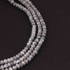 3 Long Strands Gray Moonstone Silver Coated Faceted Rondelles Beads, Round Beads 4mm 14 Inches RB456 - Tucson Beads
