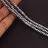 AAA Gray Moonstone Silver Coated Micro Faceted  4mm Beads  RB456