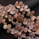 1  Long Strand  Golden Rutile Smooth Briolettes -Pear Shape  Briolettes - 10mmx7mm-17mmx8mm 8 Inches BR0942 - Tucson Beads
