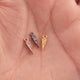 1 Pc Pave Diamond Spike Charm Rose & Yellow Gold Vermeil Single Bail Pendant -Spike Pendant 12mmx3mm PDC1441 - Tucson Beads