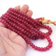 835 carats 3 Strands Of Genuine Ruby Necklace - Smooth Rondelle Beads - Rare & Natural Necklace - Stunning Elegant Necklace BRU018 - Tucson Beads