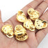 7 PCS Beautiful Buddha Head Beads 24K Gold Plated on Copper - Buddha Beads 24mmx21mm GPC1042